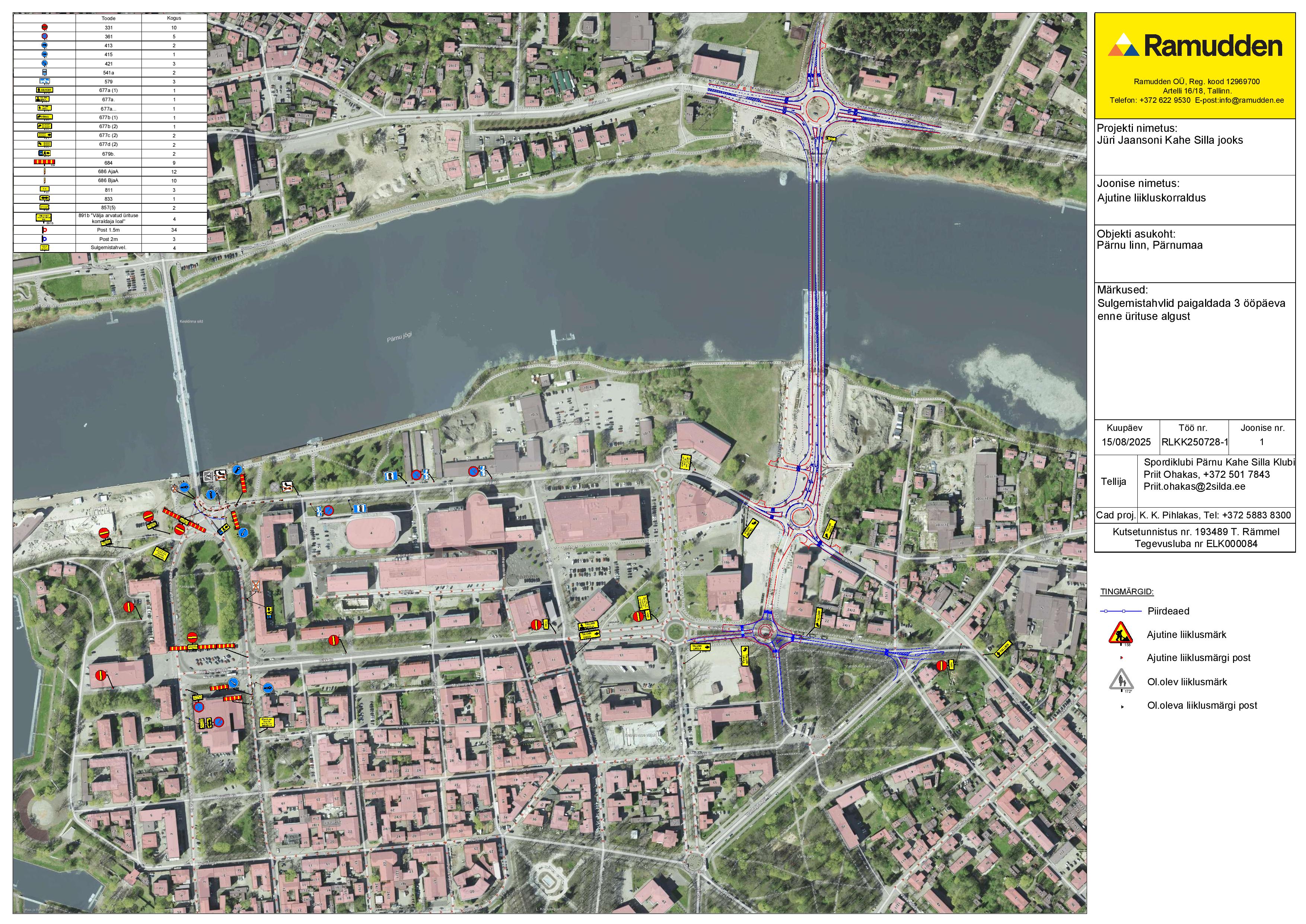 Kahe silla jooks liiklusskeem 2026